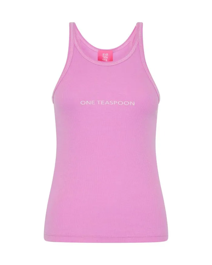 Women One Teaspoon Tees and Tanks CANDY ONE TEASPOON LOGO SINGLET Women One Teaspoon Tees and Tanks CANDY ONE TEASPOON LOGO SINGLET