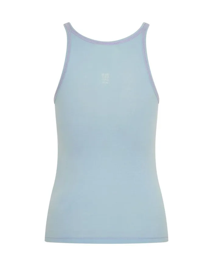 Women One Teaspoon Tees and Tanks CRYSTAL BLUE BOWER BIRD SINGLET Women One Teaspoon Tees and Tanks CRYSTAL BLUE BOWER BIRD SINGLET