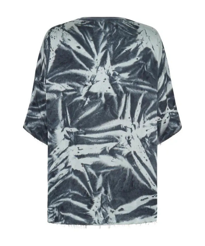 Women One Teaspoon Tees and Tanks FIRE FLIES OVERSIZED SATIN TEE Women One Teaspoon Tees and Tanks FIRE FLIES OVERSIZED SATIN TEE