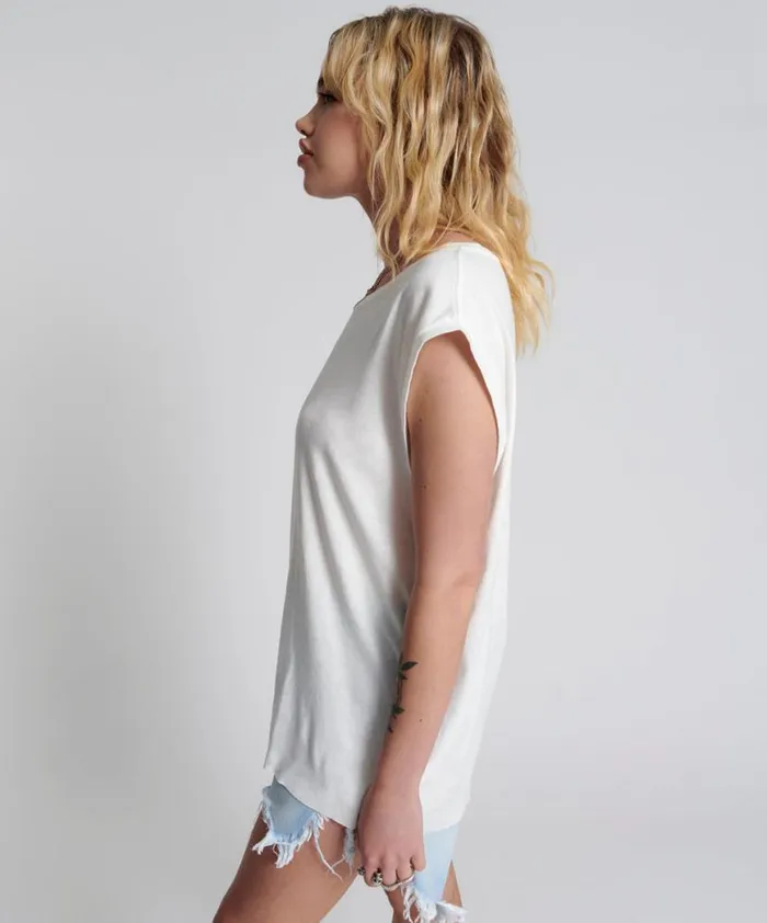 Women One Teaspoon Tees and Tanks FRESH WHITE BAMBOO LOGO UNISEX TANK Women One Teaspoon Tees and Tanks FRESH WHITE BAMBOO LOGO UNISEX TANK