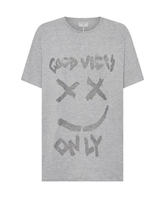 Women One Teaspoon Tees and Tanks GOOD VIBES ONLY OVERSIZED TEE Women One Teaspoon Tees and Tanks GOOD VIBES ONLY OVERSIZED TEE