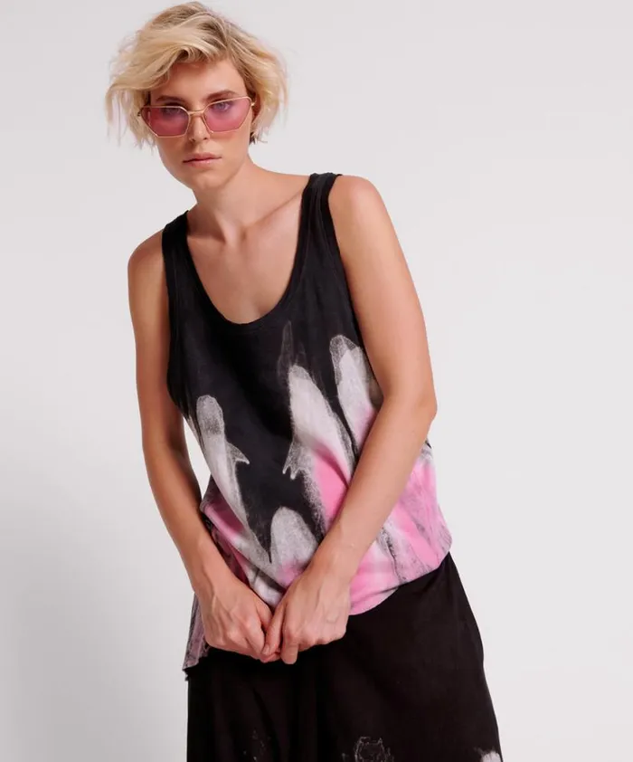Women One Teaspoon Tees and Tanks HAND DYED ICECREAM DADDIO SINGLET