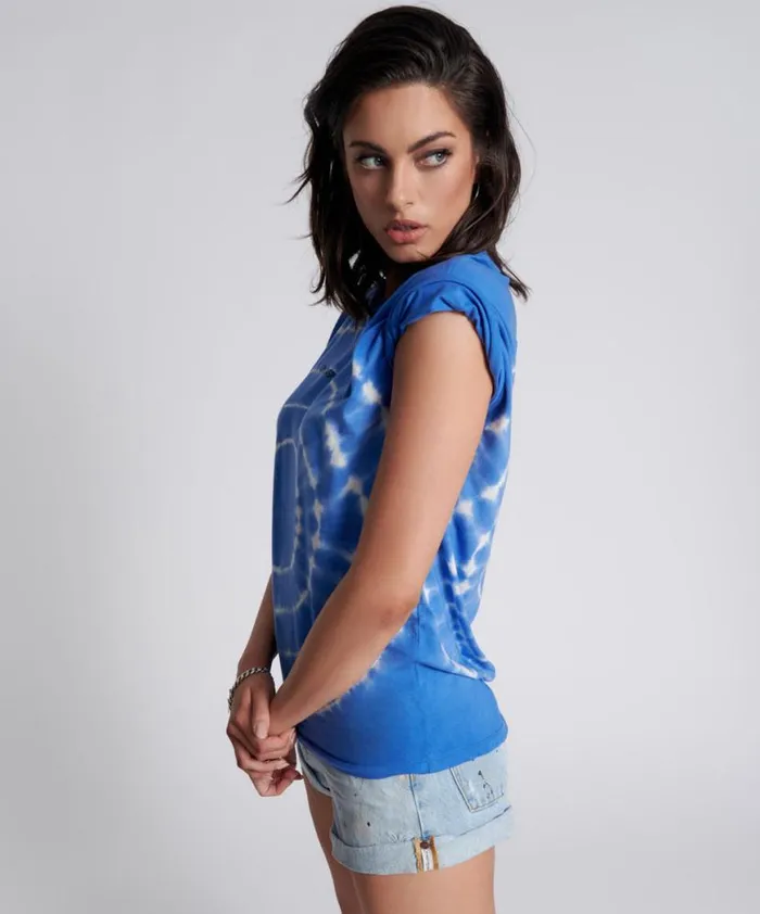 Women One Teaspoon Tees and Tanks HAND DYED LOGO ORGANIC CREW TEE Women One Teaspoon Tees and Tanks HAND DYED LOGO ORGANIC CREW TEE
