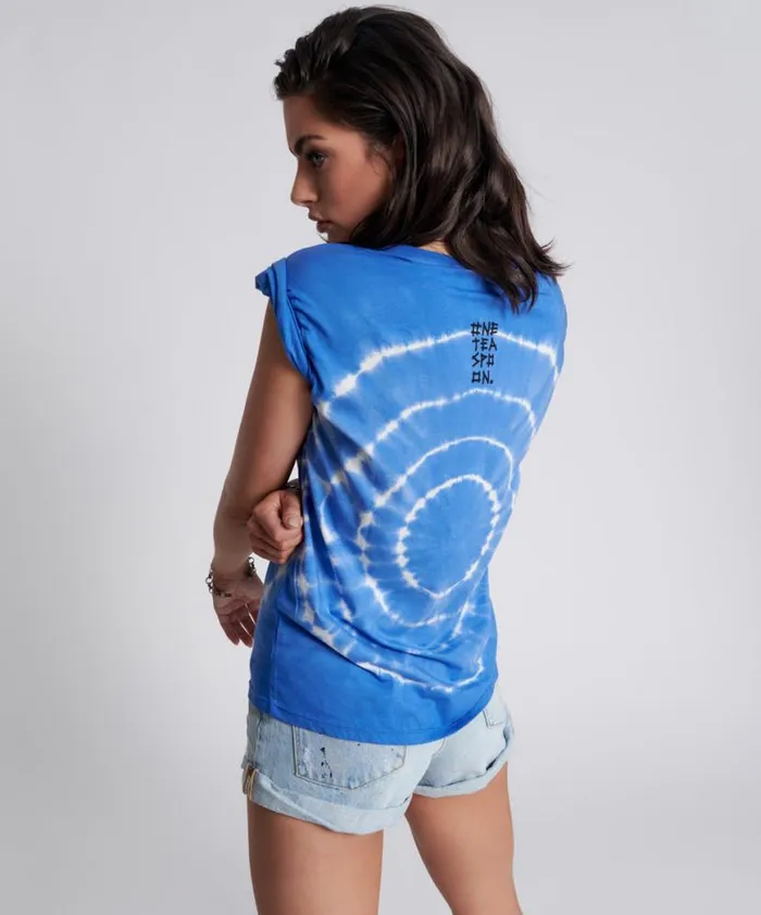Women One Teaspoon Tees and Tanks HAND DYED LOGO ORGANIC CREW TEE Women One Teaspoon Tees and Tanks HAND DYED LOGO ORGANIC CREW TEE