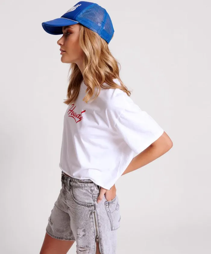 Women One Teaspoon Tees and Tanks HOWDY BOXY CROP TEE Women One Teaspoon Tees and Tanks HOWDY BOXY CROP TEE