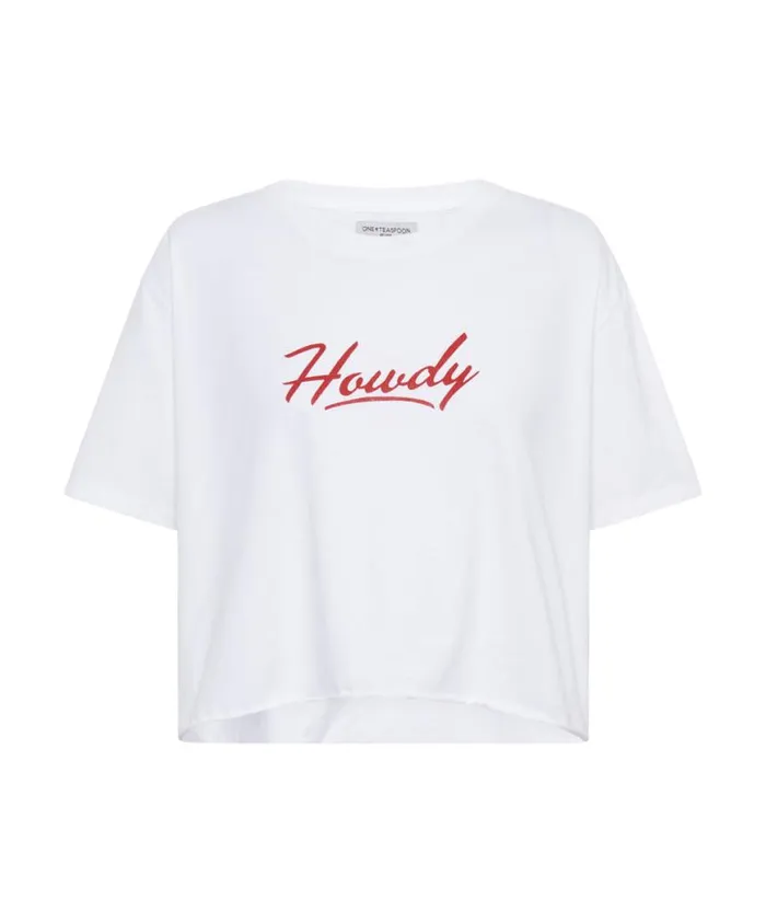 Women One Teaspoon Tees and Tanks HOWDY BOXY CROP TEE Women One Teaspoon Tees and Tanks HOWDY BOXY CROP TEE