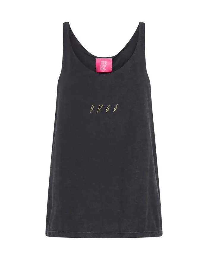 Women One Teaspoon Tees and Tanks LIGHTNING BOLT ORGANIC BARELY THERE TANK Women One Teaspoon Tees and Tanks LIGHTNING BOLT ORGANIC BARELY THERE TANK