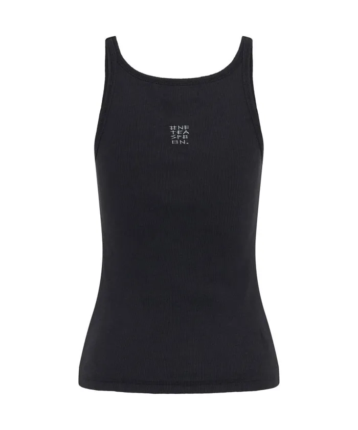 Women One Teaspoon Tees and Tanks LOVE RIB SINGLET BLACK Women One Teaspoon Tees and Tanks LOVE RIB SINGLET BLACK