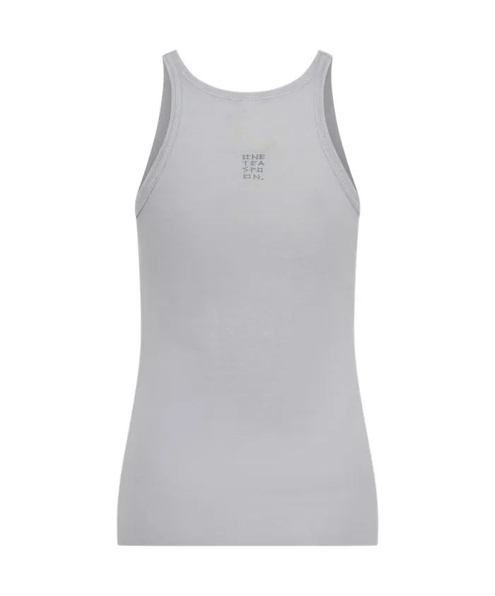 Women One Teaspoon Tees and Tanks LOVE RIB SINGLET DOVE GREY Women One Teaspoon Tees and Tanks LOVE RIB SINGLET DOVE GREY