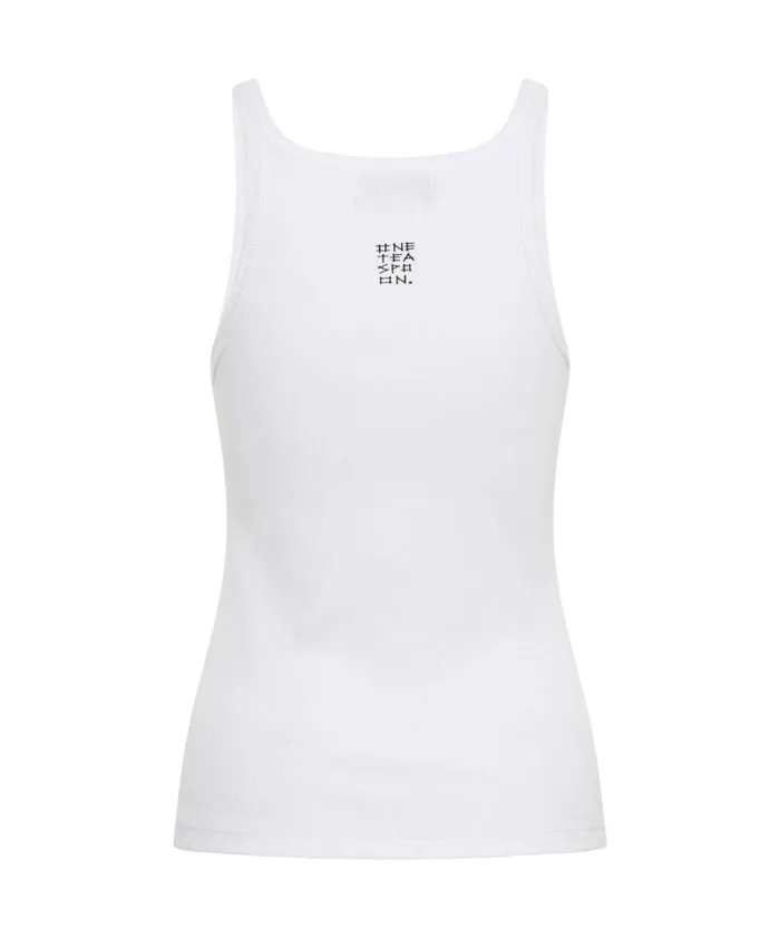 Women One Teaspoon Tees and Tanks LOVE RIB SINGLET WHITE Women One Teaspoon Tees and Tanks LOVE RIB SINGLET WHITE