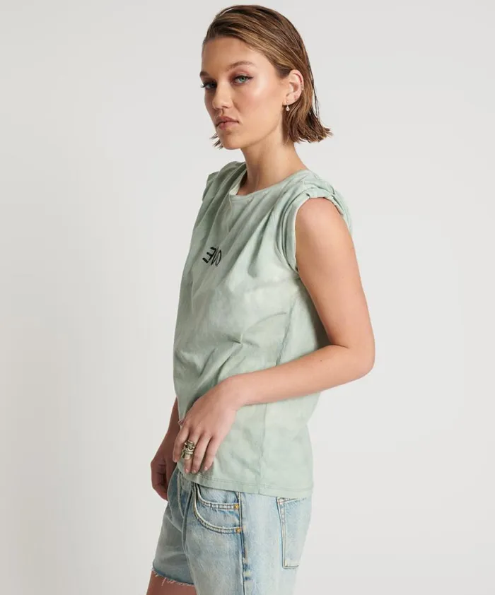 Women One Teaspoon Tees and Tanks LOVE STAINED CREW TEE Women One Teaspoon Tees and Tanks LOVE STAINED CREW TEE
