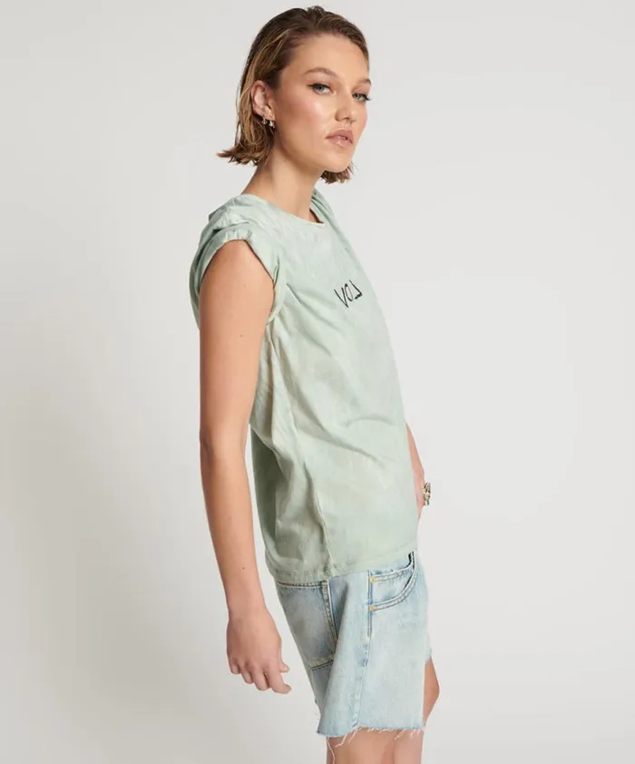 Women One Teaspoon Tees and Tanks LOVE STAINED CREW TEE Women One Teaspoon Tees and Tanks LOVE STAINED CREW TEE