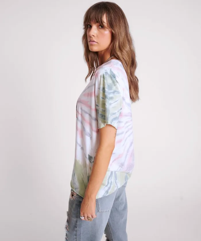 Women One Teaspoon Tees and Tanks MADE IN HELL TIE DYE OVERSIZED TEE