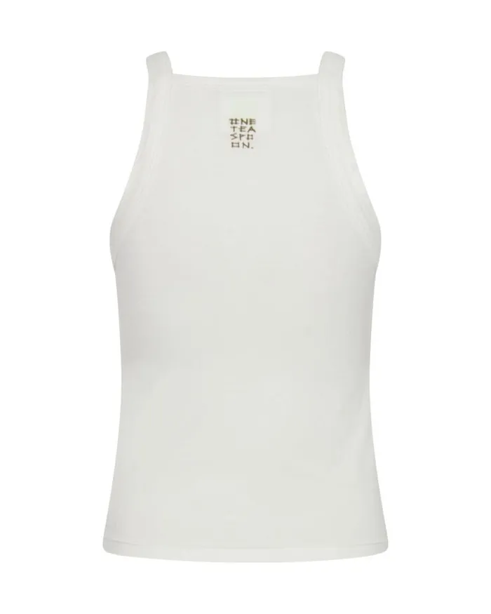 Women One Teaspoon Tees and Tanks MIAMI BAMBOO LOGO TANK WHITE Women One Teaspoon Tees and Tanks MIAMI BAMBOO LOGO TANK WHITE