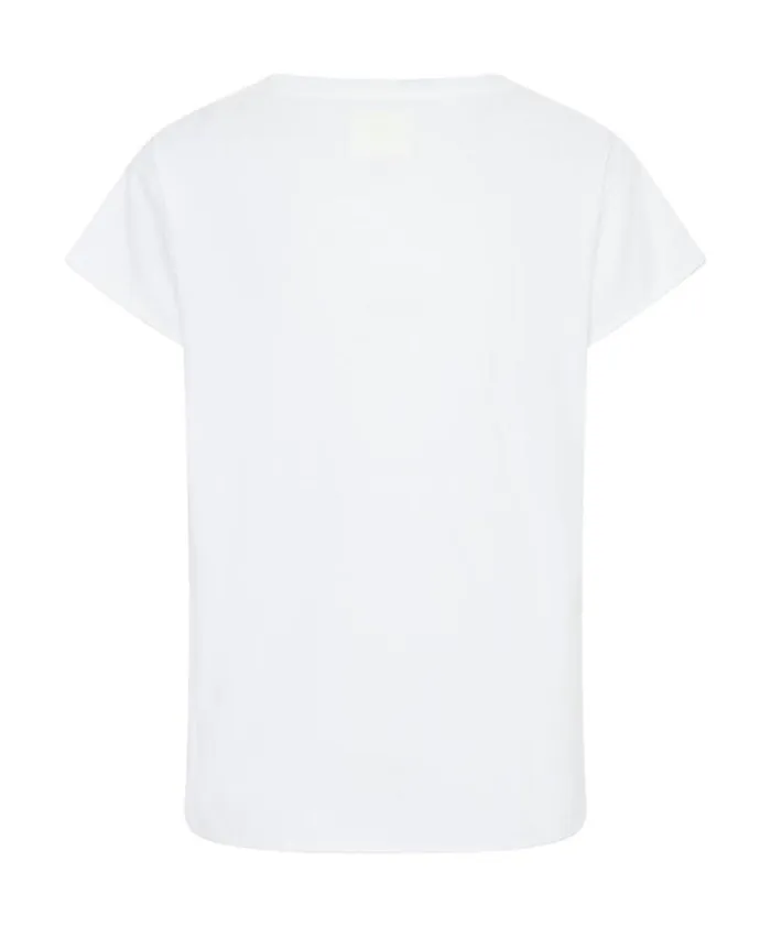Women One Teaspoon Tees and Tanks NUIT NOIRE ORGANIC DEEP V CUT OUT TEE