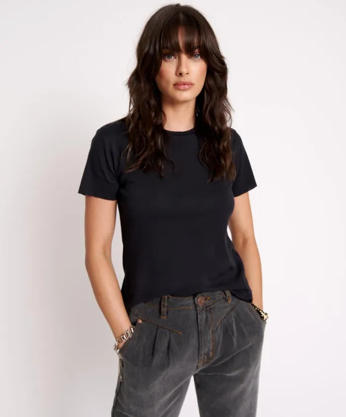 Women One Teaspoon Tees and Tanks ONE TEASPOON CLASSIC CREW NECK TEE