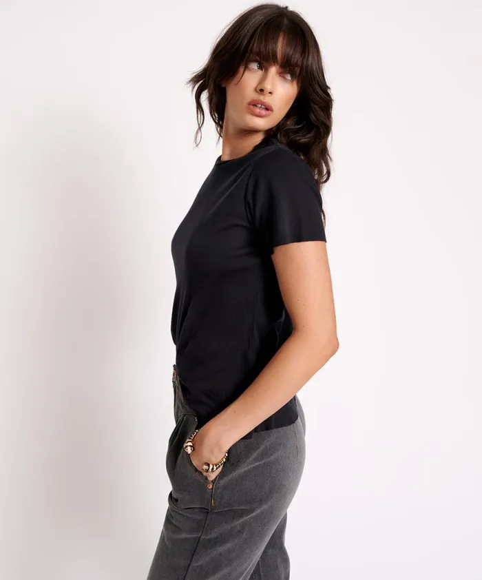 Women One Teaspoon Tees and Tanks ONE TEASPOON CLASSIC CREW NECK TEE Women One Teaspoon Tees and Tanks ONE TEASPOON CLASSIC CREW NECK TEE