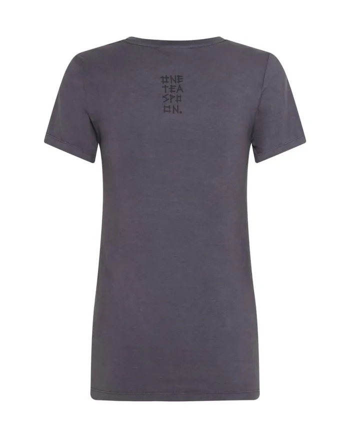 Women One Teaspoon Tees and Tanks ONE TEASPOON FITTED LOGO TEE BLUE Women One Teaspoon Tees and Tanks ONE TEASPOON FITTED LOGO TEE BLUE
