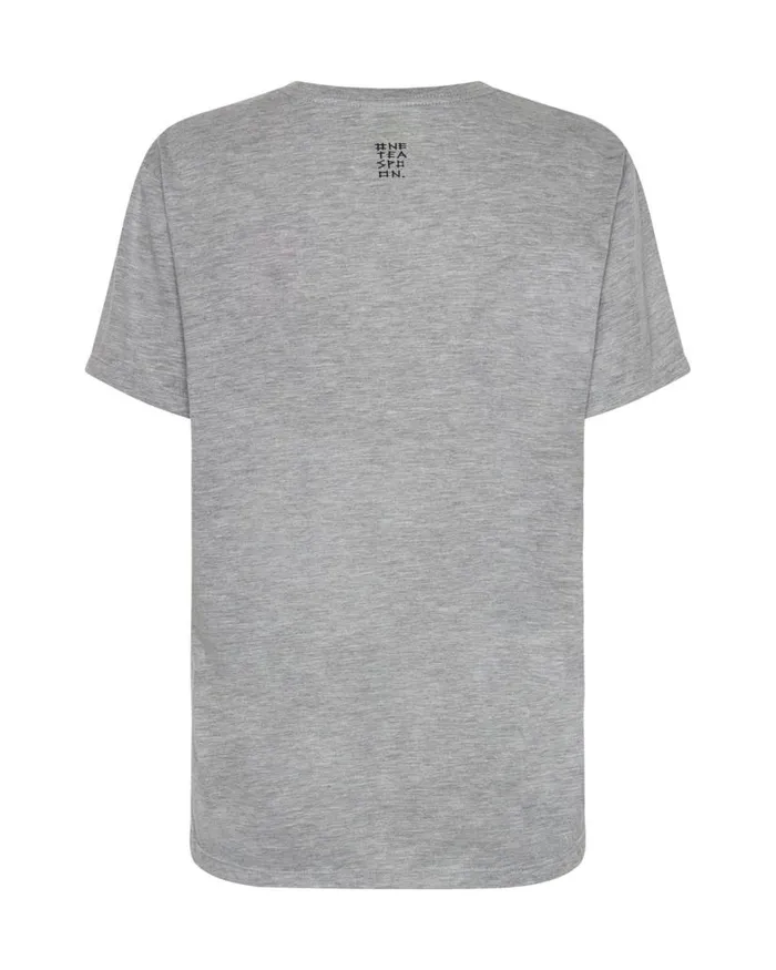 Women One Teaspoon Tees and Tanks ONE TEASPOON LOGO CREW NECK TEE GREY Women One Teaspoon Tees and Tanks ONE TEASPOON LOGO CREW NECK TEE GREY