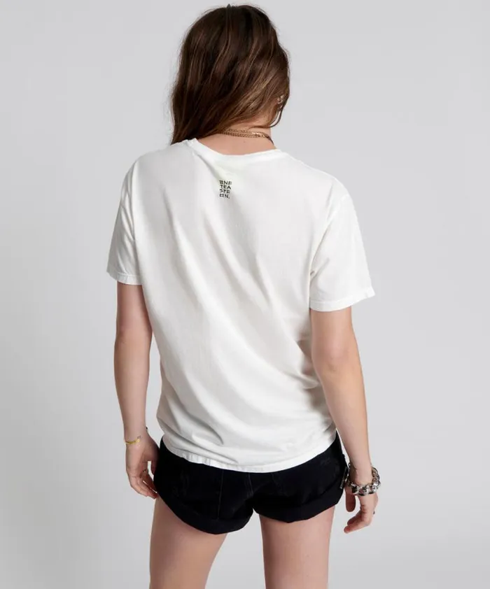 Women One Teaspoon Tees and Tanks ONE TEASPOON LOGO CREW NECK TEE WHITE Women One Teaspoon Tees and Tanks ONE TEASPOON LOGO CREW NECK TEE WHITE