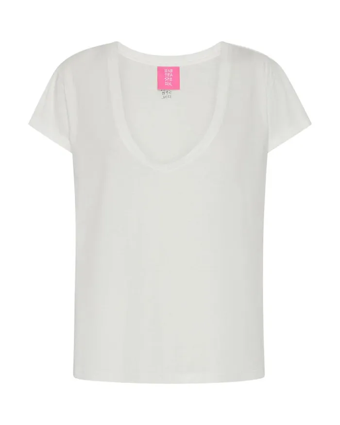 Women One Teaspoon Tees and Tanks ONE TEASPOON ORGANIC SCOOP NECK BASIC TEE WHITE Women One Teaspoon Tees and Tanks ONE TEASPOON ORGANIC SCOOP NECK BASIC TEE WHITE
