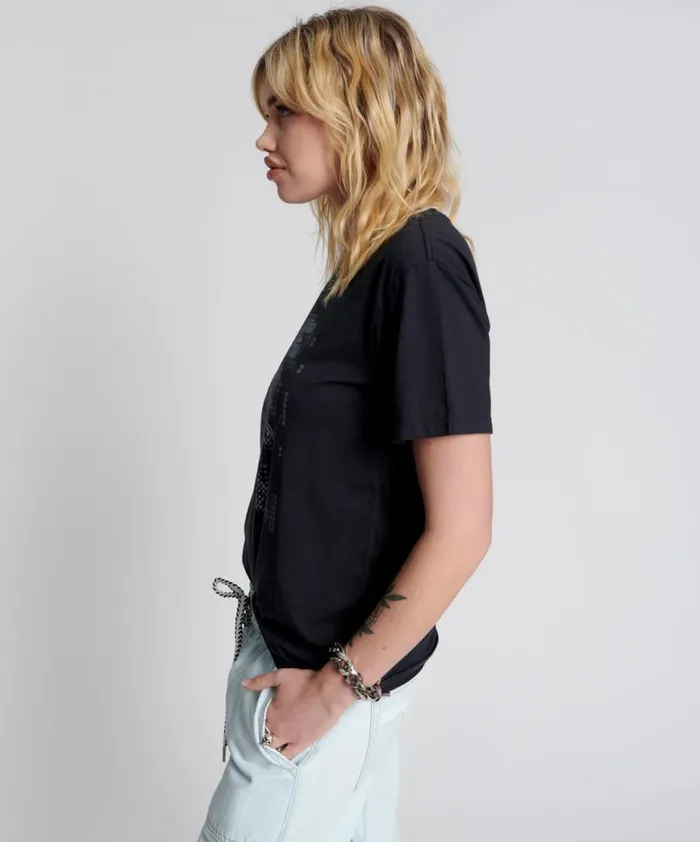 Women One Teaspoon Tees and Tanks ONE TEASPOON POSTER PRINT CREW TEE Women One Teaspoon Tees and Tanks ONE TEASPOON POSTER PRINT CREW TEE