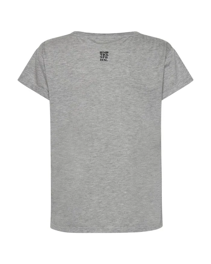 Women One Teaspoon Tees and Tanks ONE TEASPOON SCOOP NECK BASIC TEE GREY Women One Teaspoon Tees and Tanks ONE TEASPOON SCOOP NECK BASIC TEE GREY