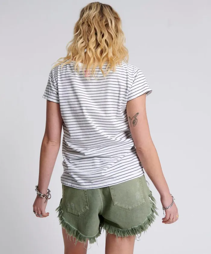 Women One Teaspoon Tees and Tanks ONE TEASPOON SCOOP NECK BASIC TEE MULTI Women One Teaspoon Tees and Tanks ONE TEASPOON SCOOP NECK BASIC TEE MULTI