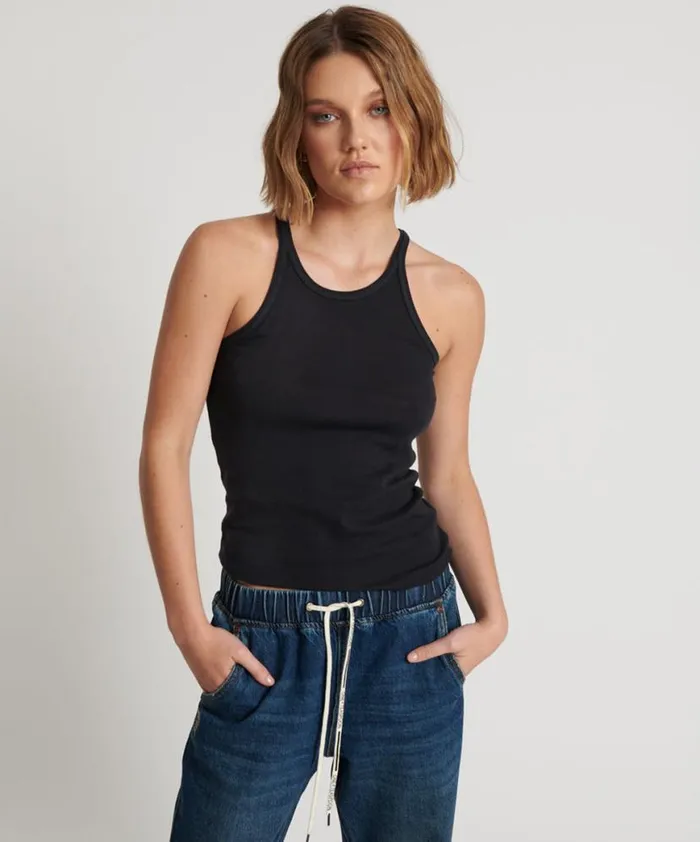 Women One Teaspoon Tees and Tanks ONETEASPOON FINE RIB SINGLET