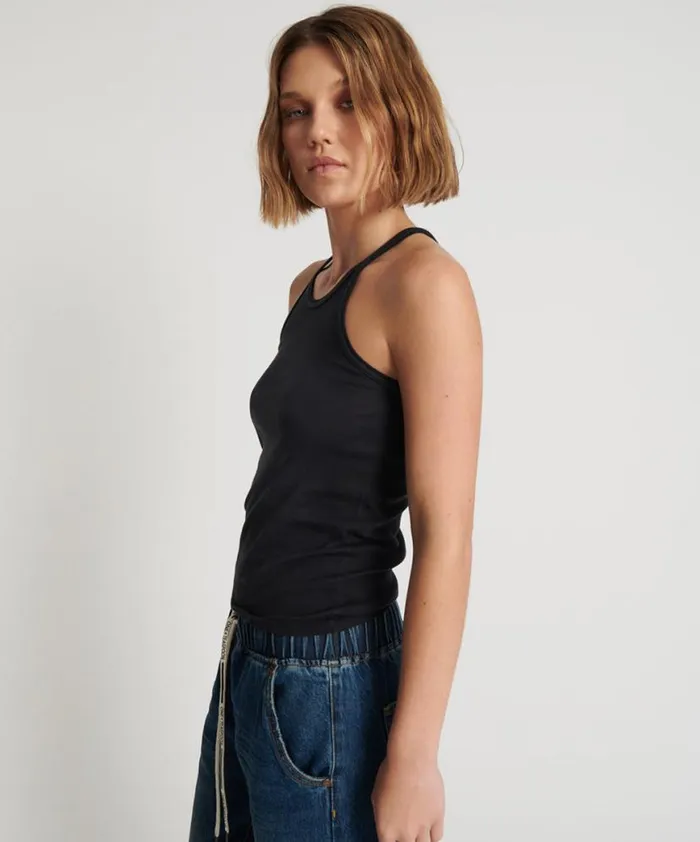 Women One Teaspoon Tees and Tanks ONETEASPOON FINE RIB SINGLET Women One Teaspoon Tees and Tanks ONETEASPOON FINE RIB SINGLET