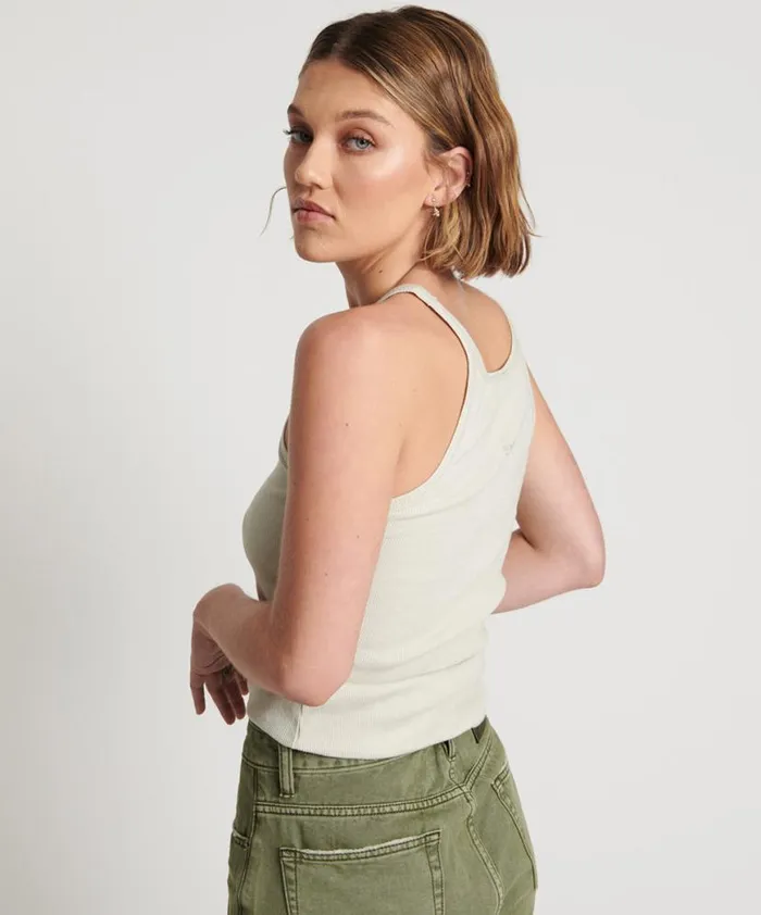 Women One Teaspoon Tees and Tanks ONETEASPOON RIB SINGLET Women One Teaspoon Tees and Tanks ONETEASPOON RIB SINGLET