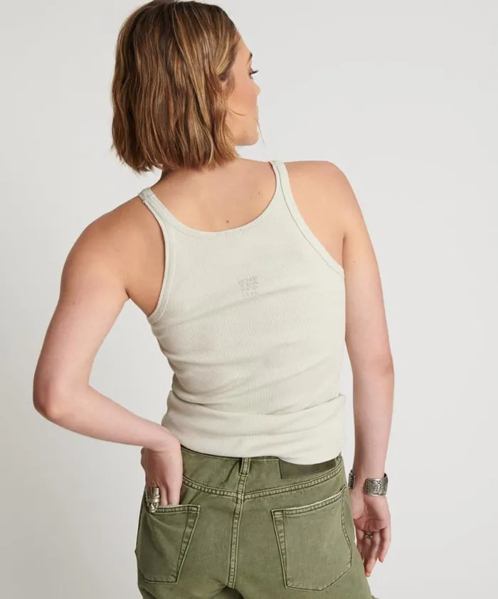 Women One Teaspoon Tees and Tanks ONETEASPOON RIB SINGLET Women One Teaspoon Tees and Tanks ONETEASPOON RIB SINGLET