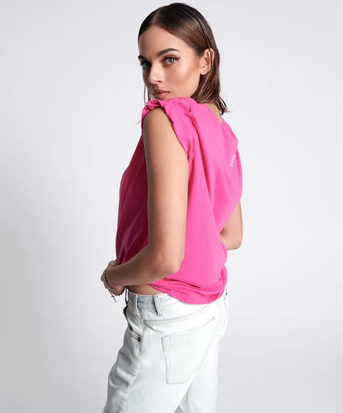 Women One Teaspoon Tees and Tanks ORGANIC FLURO PINK ONETEASPOON LOGO UNISEX TEE Women One Teaspoon Tees and Tanks ORGANIC FLURO PINK ONETEASPOON LOGO UNISEX TEE