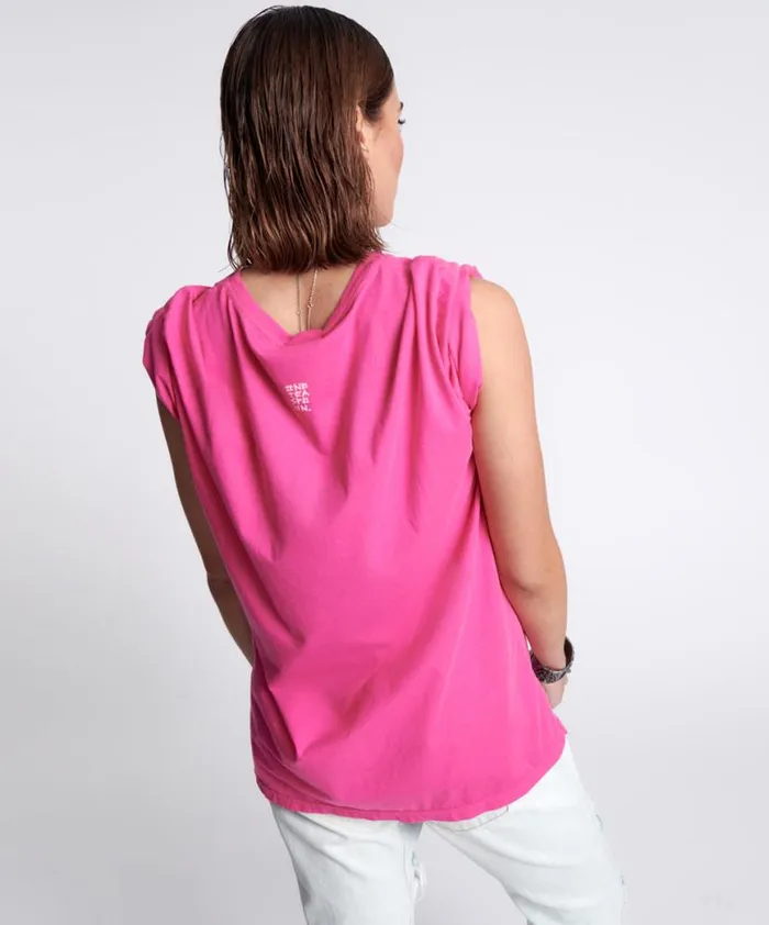 Women One Teaspoon Tees and Tanks ORGANIC FLURO PINK ONETEASPOON LOGO UNISEX TEE Women One Teaspoon Tees and Tanks ORGANIC FLURO PINK ONETEASPOON LOGO UNISEX TEE