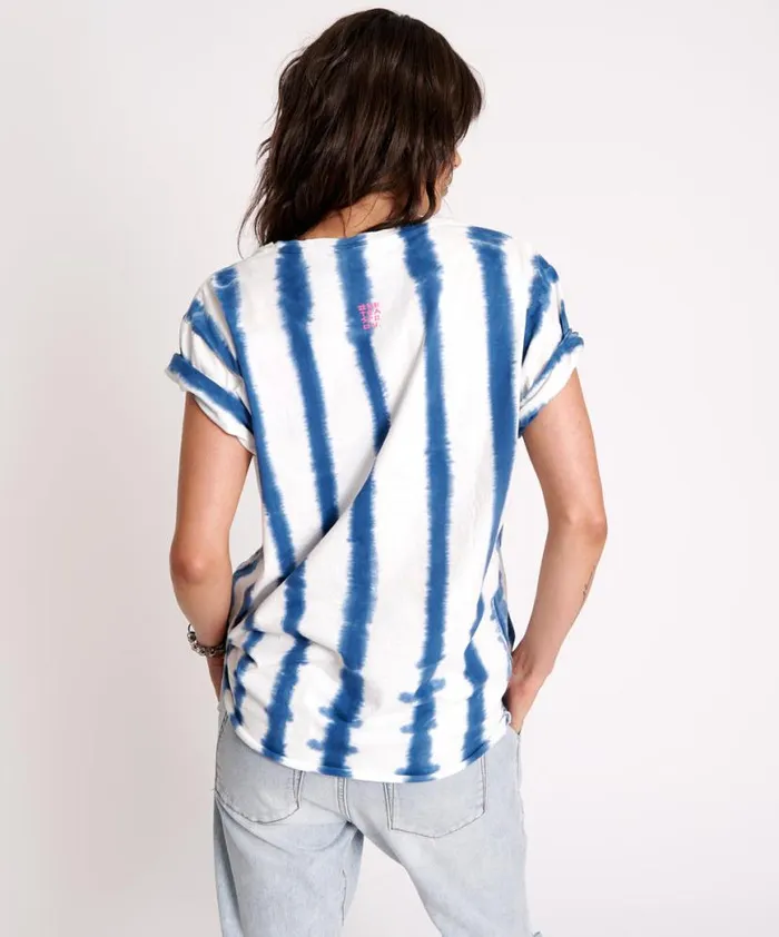 Women One Teaspoon Tees and Tanks ORGANIC HAND PAINTED STRIPE UNISEX TEE Women One Teaspoon Tees and Tanks ORGANIC HAND PAINTED STRIPE UNISEX TEE