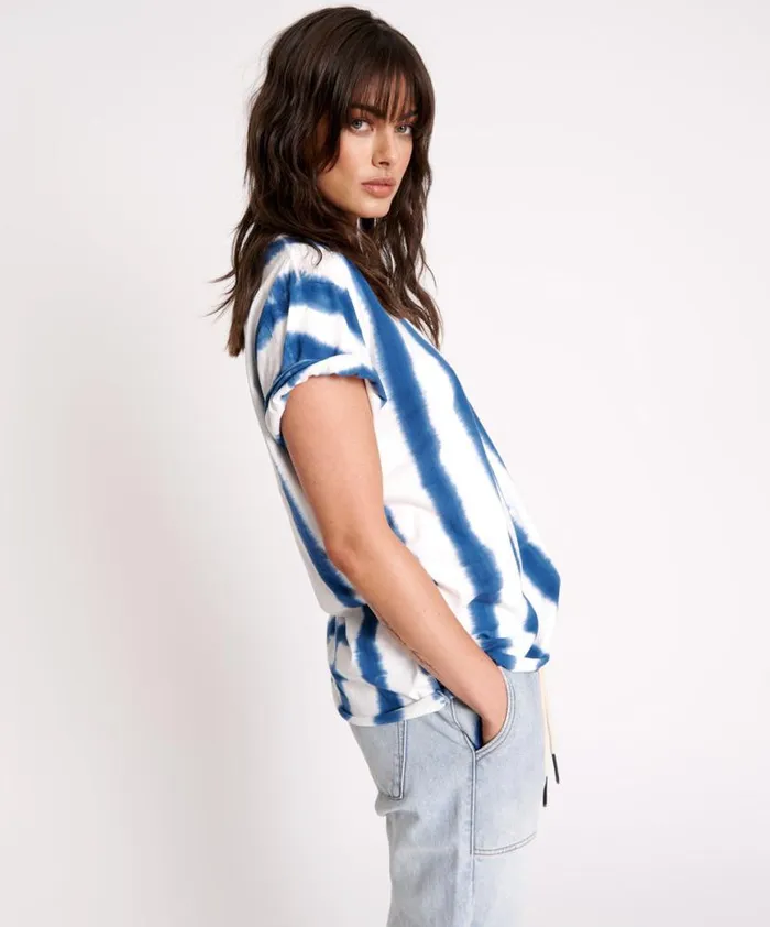 Women One Teaspoon Tees and Tanks ORGANIC HAND PAINTED STRIPE UNISEX TEE Women One Teaspoon Tees and Tanks ORGANIC HAND PAINTED STRIPE UNISEX TEE
