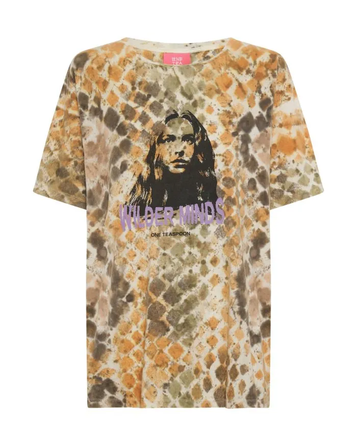 Women One Teaspoon Tees and Tanks ORGANIC HAND PAINTED WILDER MINDS UNISEX TEE Women One Teaspoon Tees and Tanks ORGANIC HAND PAINTED WILDER MINDS UNISEX TEE