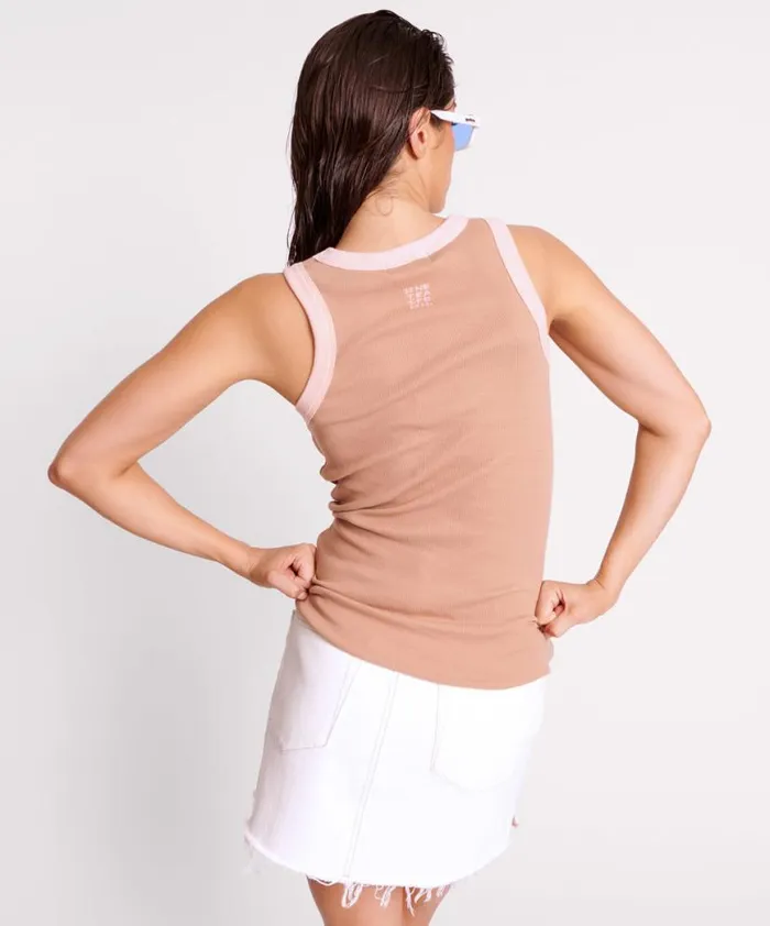 Women One Teaspoon Tees and Tanks OTS 2 TONE EQUIPMENT TANK Women One Teaspoon Tees and Tanks OTS 2 TONE EQUIPMENT TANK