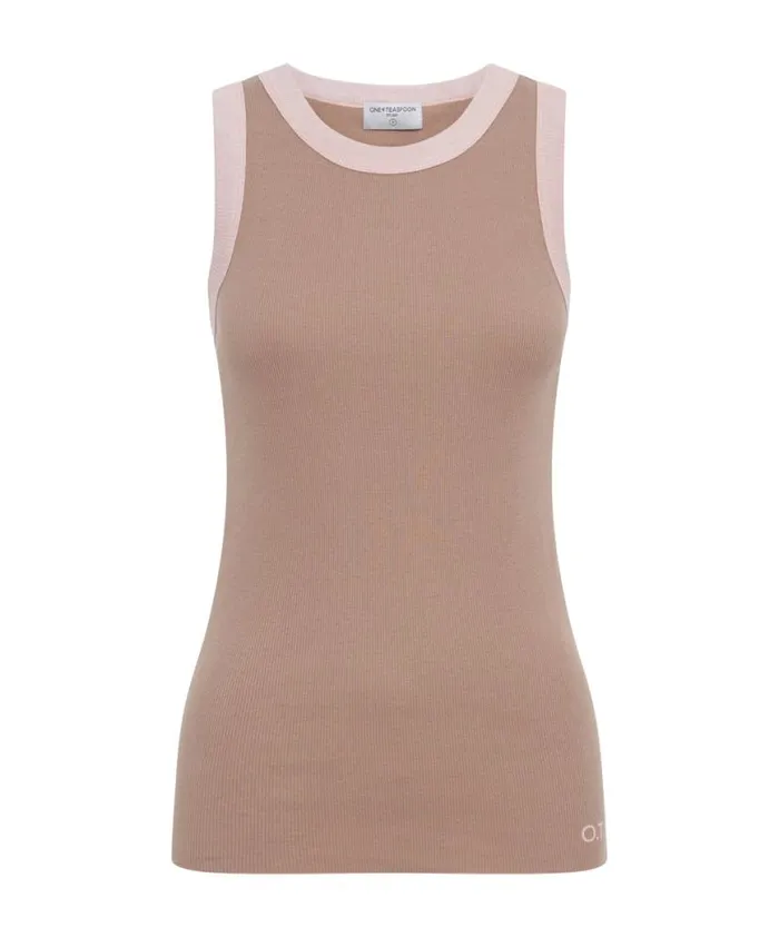 Women One Teaspoon Tees and Tanks OTS 2 TONE EQUIPMENT TANK Women One Teaspoon Tees and Tanks OTS 2 TONE EQUIPMENT TANK