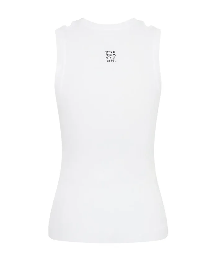 Women One Teaspoon Tees and Tanks OTS CUT THROUGH FINE RIBBED TANK TOP Women One Teaspoon Tees and Tanks OTS CUT THROUGH FINE RIBBED TANK TOP