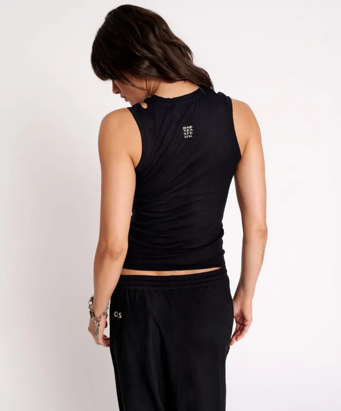 Women One Teaspoon Tees and Tanks OTS CUT THROUGH TANK Women One Teaspoon Tees and Tanks OTS CUT THROUGH TANK
