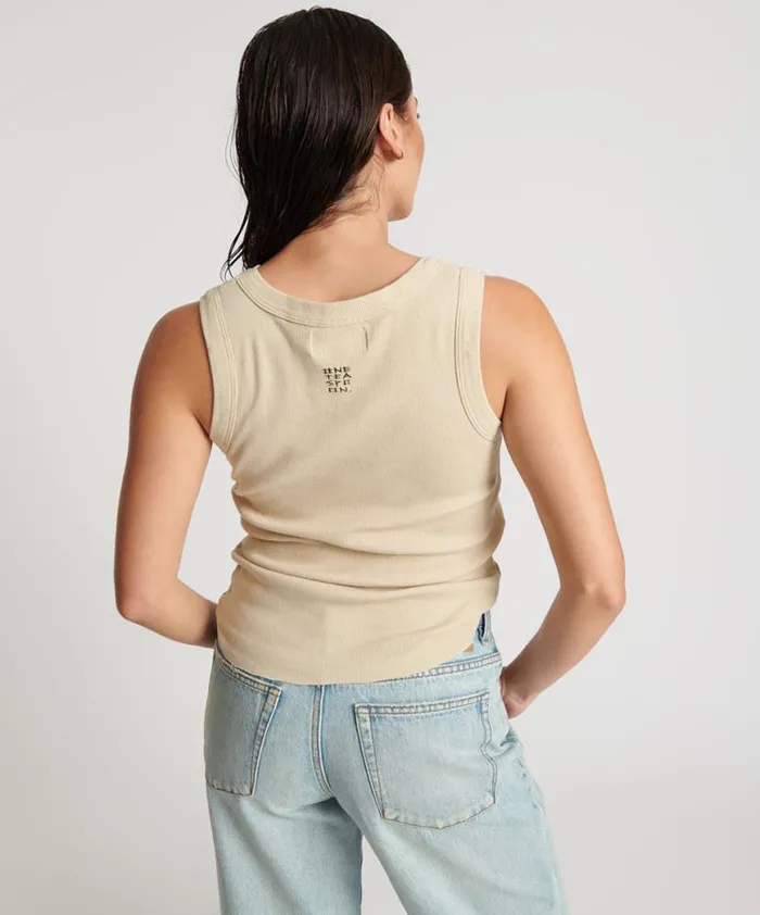 Women One Teaspoon Tees and Tanks OTS EQUIPMENT TANK WHITE Women One Teaspoon Tees and Tanks OTS EQUIPMENT TANK WHITE