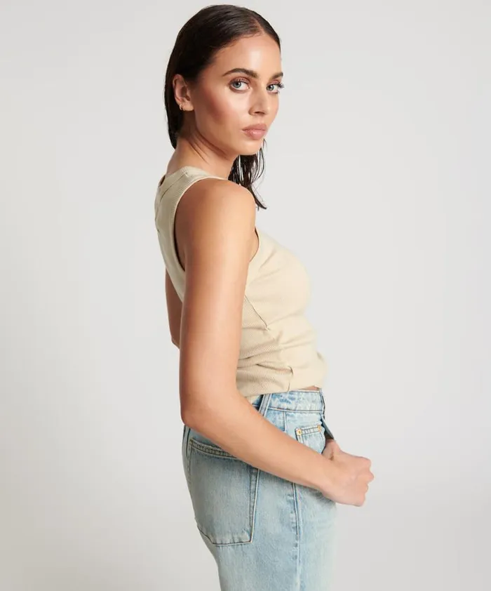 Women One Teaspoon Tees and Tanks OTS EQUIPMENT TANK WHITE Women One Teaspoon Tees and Tanks OTS EQUIPMENT TANK WHITE