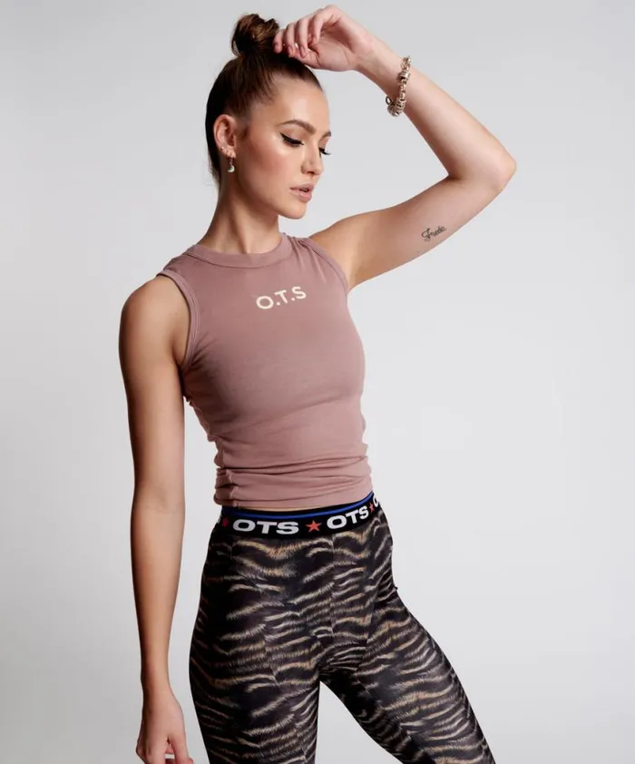 Women One Teaspoon Tees and Tanks OTS LILAC EQUIPMENT TANK Women One Teaspoon Tees and Tanks OTS LILAC EQUIPMENT TANK