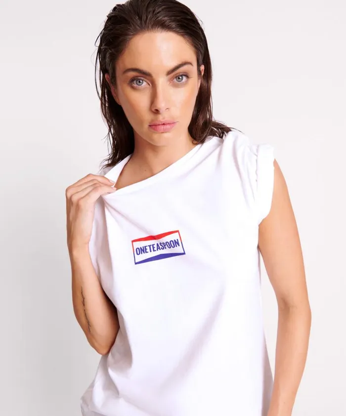 Women One Teaspoon Tees and Tanks OVERSIZED RETRO LOGO CREW TEE Women One Teaspoon Tees and Tanks OVERSIZED RETRO LOGO CREW TEE