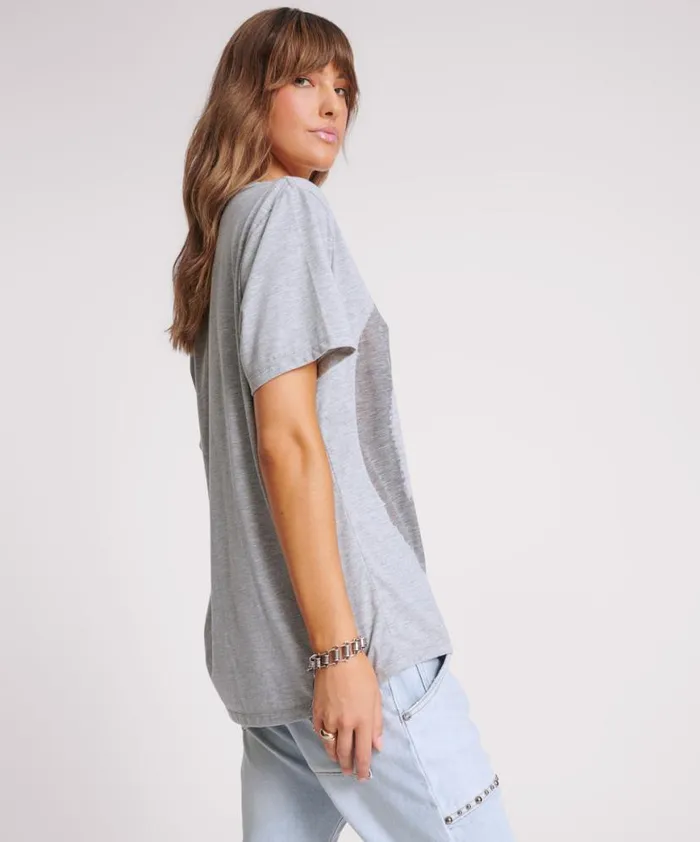 Women One Teaspoon Tees and Tanks PEACE BURNOUT BASKETBALL TEE Women One Teaspoon Tees and Tanks PEACE BURNOUT BASKETBALL TEE