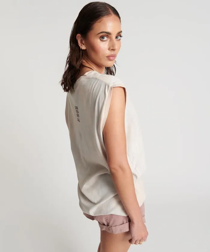 Women One Teaspoon Tees and Tanks PINK LOVE STAINED TANK Women One Teaspoon Tees and Tanks PINK LOVE STAINED TANK