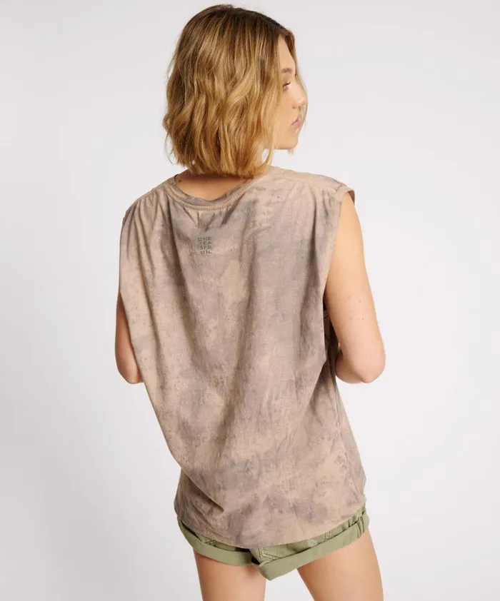 Women One Teaspoon Tees and Tanks PLEASURE SPLIT SEAM HAND DYED TANK Women One Teaspoon Tees and Tanks PLEASURE SPLIT SEAM HAND DYED TANK
