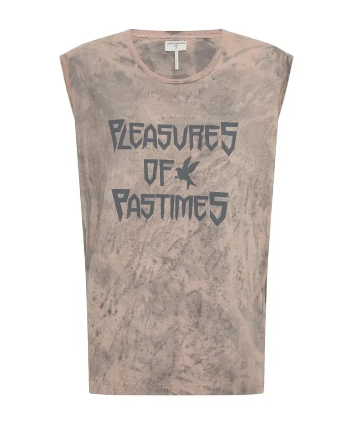 Women One Teaspoon Tees and Tanks PLEASURE SPLIT SEAM HAND DYED TANK Women One Teaspoon Tees and Tanks PLEASURE SPLIT SEAM HAND DYED TANK