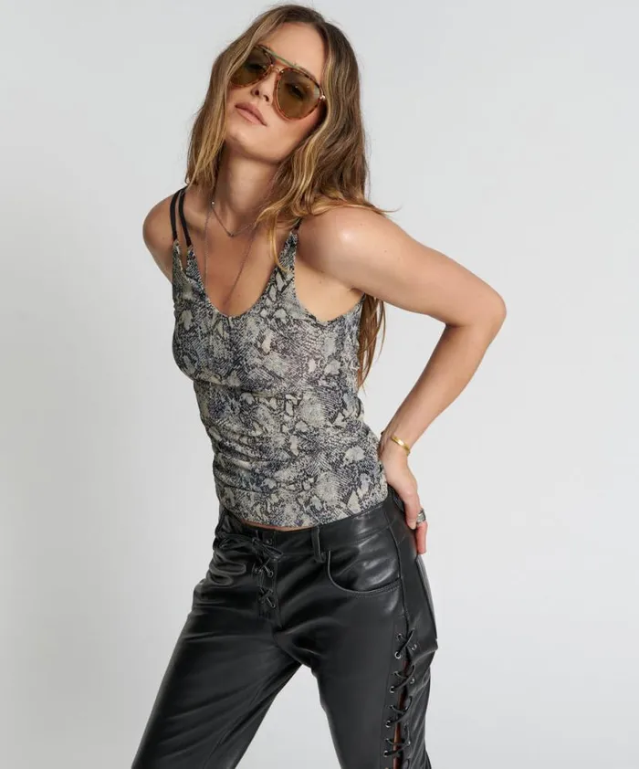 Women One Teaspoon Tees and Tanks REALITY CHECK CAMI Women One Teaspoon Tees and Tanks REALITY CHECK CAMI